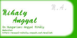 mihaly angyal business card